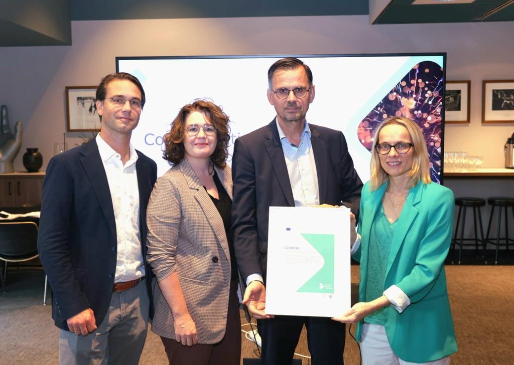 Award ceremony during the onsite visit in Amsterdam, the Netherlands.